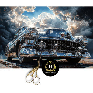 Chrome Vintage Car Decoupage Seidenpapier
