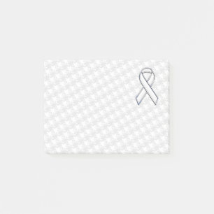 Chrome White im Hahnentrittmuster "Weißes Band-Bew Post-it Klebezettel