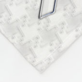 Chrome White Ribbon Awareness auf Hahnentrittmuste Fleecedecke (Ecke)