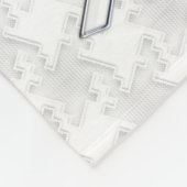 Chrome White Ribbon Awareness auf Hahnentrittmuste Fleecedecke (Ecke)