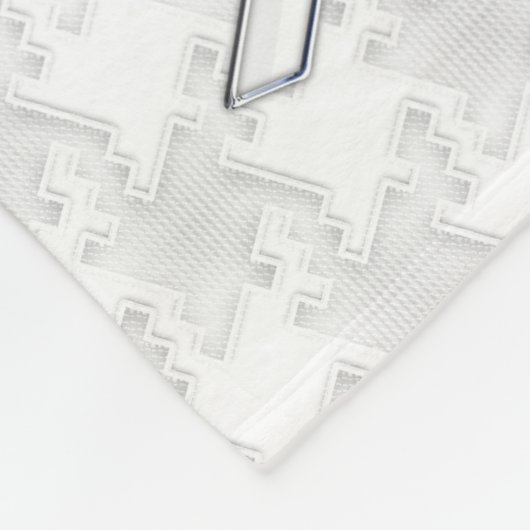 Chrome White Ribbon Awareness auf Hahnentrittmuste Fleecedecke (Ecke)