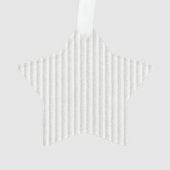 Chrome White Ribbon Awareness auf vertikalen Strei Ornament (Rückseite)