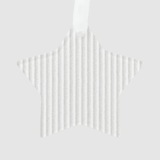 Chrome White Ribbon Awareness auf vertikalen Strei Ornament (Rückseite)