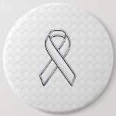 Chrome White Ribbon Awareness on Checkers Button (Vorderseite)