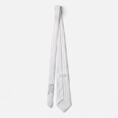 Chrome White Ribbon Bewusstsein auf Granular Strei Krawatte (Rückseite)