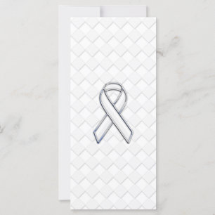 Chrome White Ribbon-Bewusstsein auf Schachbretter