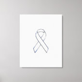 Chrome White Ribbon-Bewusstsein auf Schachbretter  Leinwanddruck (Vorderseite)
