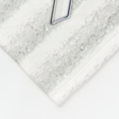 Chrome White Ribbon Bewusstsein in Granular Streif Fleecedecke (Ecke)