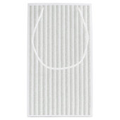 Chrome White Ribbon Bewusstsein in Granular Streif Kleine Geschenktüte (Rückseite)