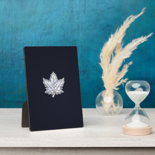 Chrome wie Ahornleaf auf Carbon Fibre Print Fotoplatte (Seite)