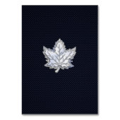 Chrome wie Ahornleaf auf Carbon Fibre Print Tischnummer (Vorderseite)