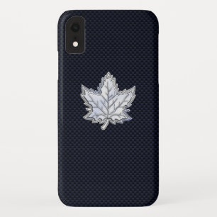 Chrome wie Ahornleaf auf Kohlenstofffaser Stilvoll iPhone XR Hülle