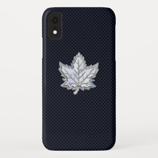 Chrome wie Ahornleaf auf Kohlenstofffaser Stilvoll Case-Mate iPhone Hülle (Rückseite)