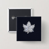 Chrome wie Ahornleaf aus schwarzem Kohlenstofffase Button (Vorne & Hinten)