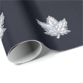 Chrome wie Ahornleaf Carbon Fibre Print Geschenkpapier (Rolleneckpunkt)