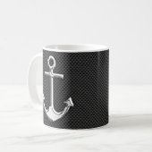 Chrome wie Anker auf Kohlenstofffaser Kaffeetasse (Vorderseite Links)