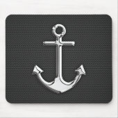 Chrome wie Anker auf Kohlenstofffaser Mousepad (Vorne)