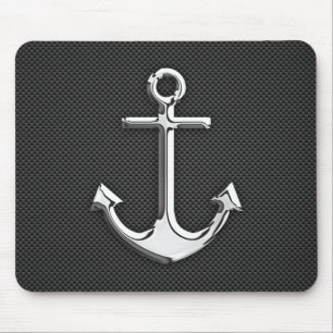 Chrome wie Anker auf Kohlenstofffaser Mousepad