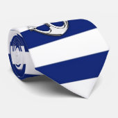 Chrome wie Ankerdesign auf Navy Stripes Krawatte (Gerollt)