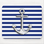 Chrome wie Ankerdesign auf Navy Stripes Mousepad (Vorne)