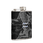 Chrome wie Aquarius-Zeichen auf Hevelius-Karte Flachmann (Rechts)