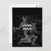Chrome wie Aquarius-Zeichen auf Hevelius-Karte Postkarte (Vorne/Hinten)