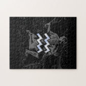 Chrome wie Aquarius-Zeichen auf Hevelius-Karte Puzzle (Horizontal)