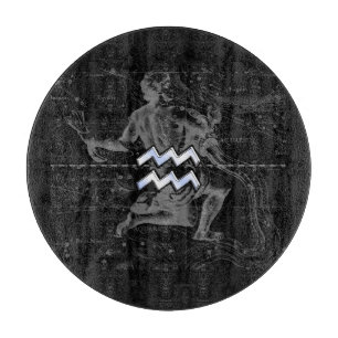 Chrome wie Aquarius-Zeichen auf Hevelius-Karte Schneidebrett