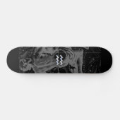 Chrome wie Aquarius-Zeichen auf Hevelius-Karte Skateboard (Horizontal)
