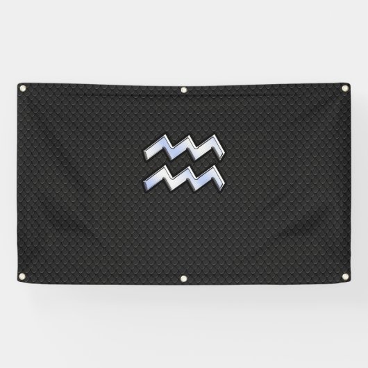 Chrome wie Aquarius Zodiac in der Schlangenhaut Banner (Horizontal)