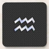 Chrome wie Aquarius Zodiac in der Schlangenhaut Untersetzer (Vorderseite)