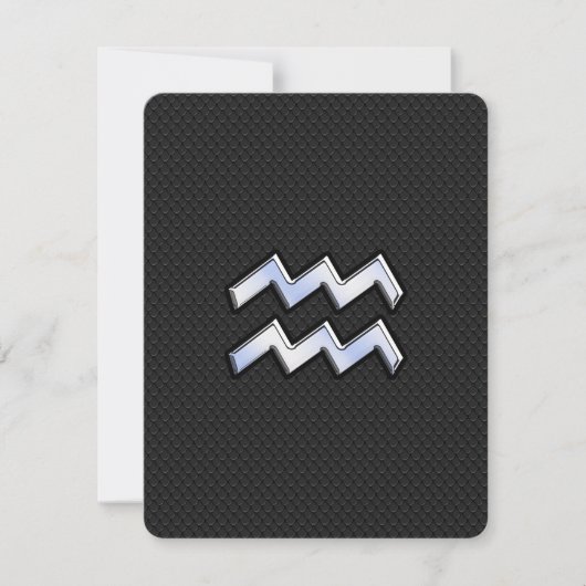 Chrome wie Aquarius Zodiac Symbol auf Schlange (Vorderseite)