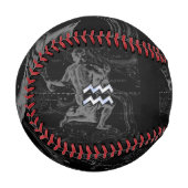 Chrome wie Aquarius Zodiac-Zeichen auf Hevelius 16 Baseball (Vorderseite Links)