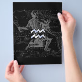 Chrome wie Aquarius Zodiac-Zeichen auf Hevelius Flyer (Hand)