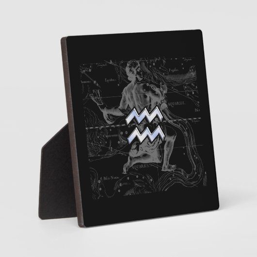 Chrome wie Aquarius Zodiac-Zeichen auf Hevelius Fotoplatte (Vorderseite)