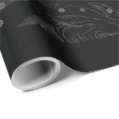 Chrome wie Aquarius Zodiac-Zeichen auf Hevelius Geschenkpapier (Rolleneckpunkt)