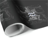 Chrome wie Aquarius Zodiac-Zeichen auf Hevelius Geschenkpapier (Rolleneckpunkt)