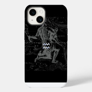 Chrome wie Aquarius Zodiac-Zeichen auf Hevelius iPhone 14 Hülle