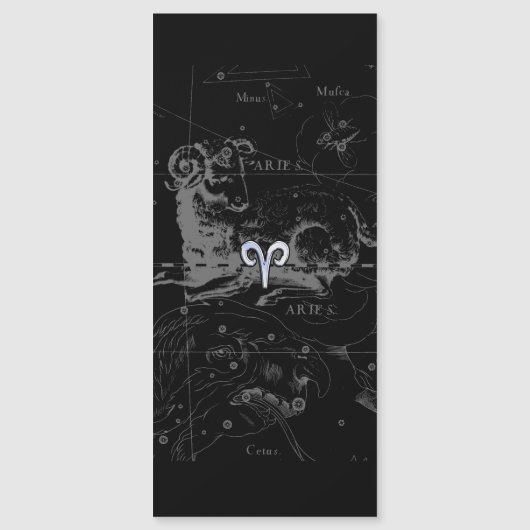 Chrome wie Aries Zodiac Sign auf Hevelius Magnetkarte (Vorderseite)