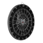 Chrome wie Aries Zodiac Symbol auf Hevelius 1690 Dartscheibe (Vorderseite Links)