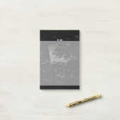 Chrome wie Aries Zodiac Symbol auf Hevelius Post-it Klebezettel (Auf Schreibtisch)