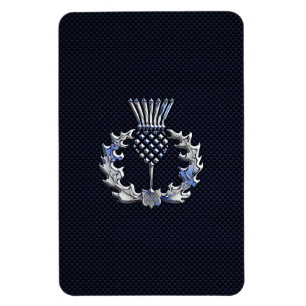 Chrome wie bei Carbon Fibre Print Scottish Thistle Magnet