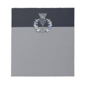 Chrome wie bei Carbon Fibre Print Scottish Thistle Notizblock (Vorderseite)