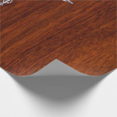 Chrome wie Caduceus Medical Symbol Mahogany Brown Geschenkpapier (Ecke)