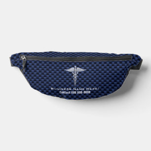 Chrome wie Caduceus Medical Symbol mit Text Bauchtasche