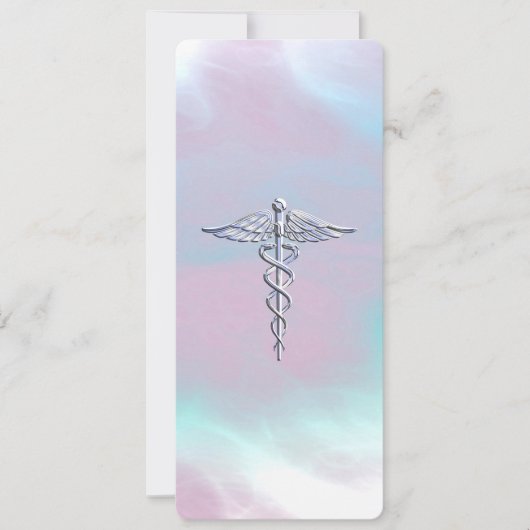 Chrome wie Caduceus Medical Symbol Mother Pearl (Vorderseite)