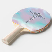 Chrome wie Caduceus Medical Symbol Mother Pearl D Tischtennis Schläger (Vorderseite)