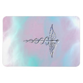 Chrome wie Caduceus Medical Symbol Mother Pearl Magnet (Horizontal)
