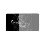 Chrome wie Capricorn Zodiac Sign auf Hevelius Adressaufkleber (Vorne)