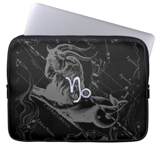 Chrome wie Capricorn Zodiac Sign auf Hevelius Laptopschutzhülle (Vorderseite)